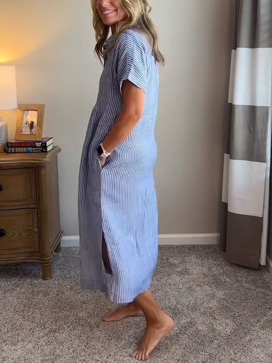 Amirah™ | Elegant Stripe Dress