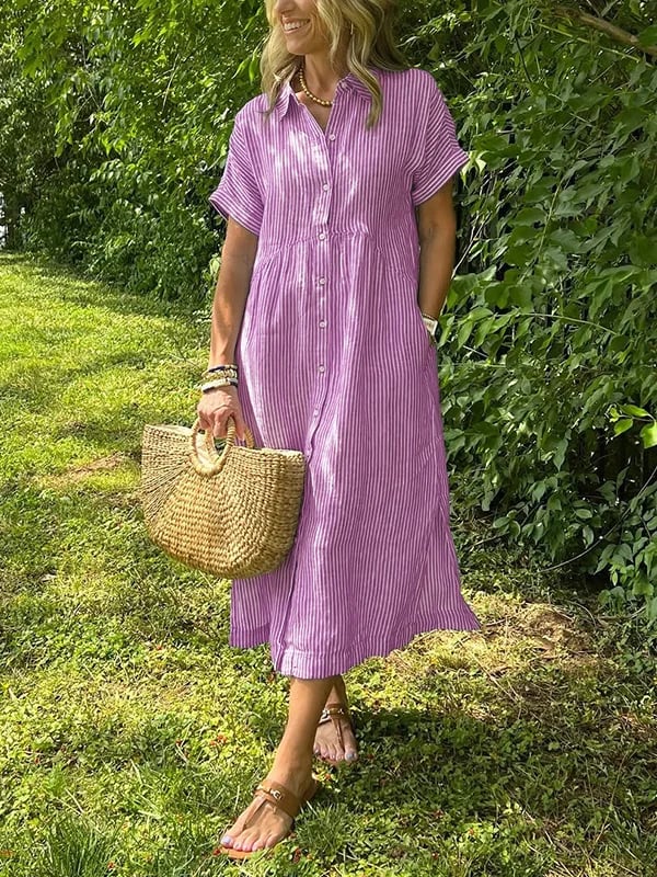 Udela™ | Elegantes gestreiftes Kleid