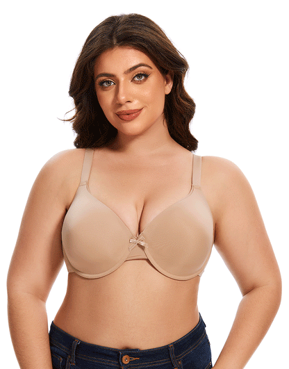 Losha Curvy Leicht gepolsterter T-Shirt BH – Beige