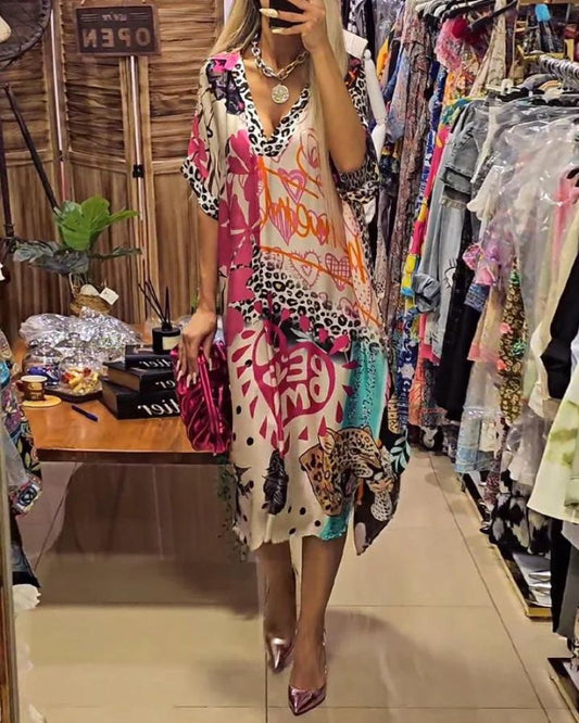 Sachiko™ | Kleid mit wildem Print