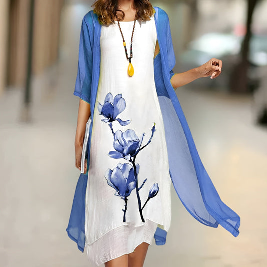 Nova™ | Elegantes Kleid & Cardigan Set