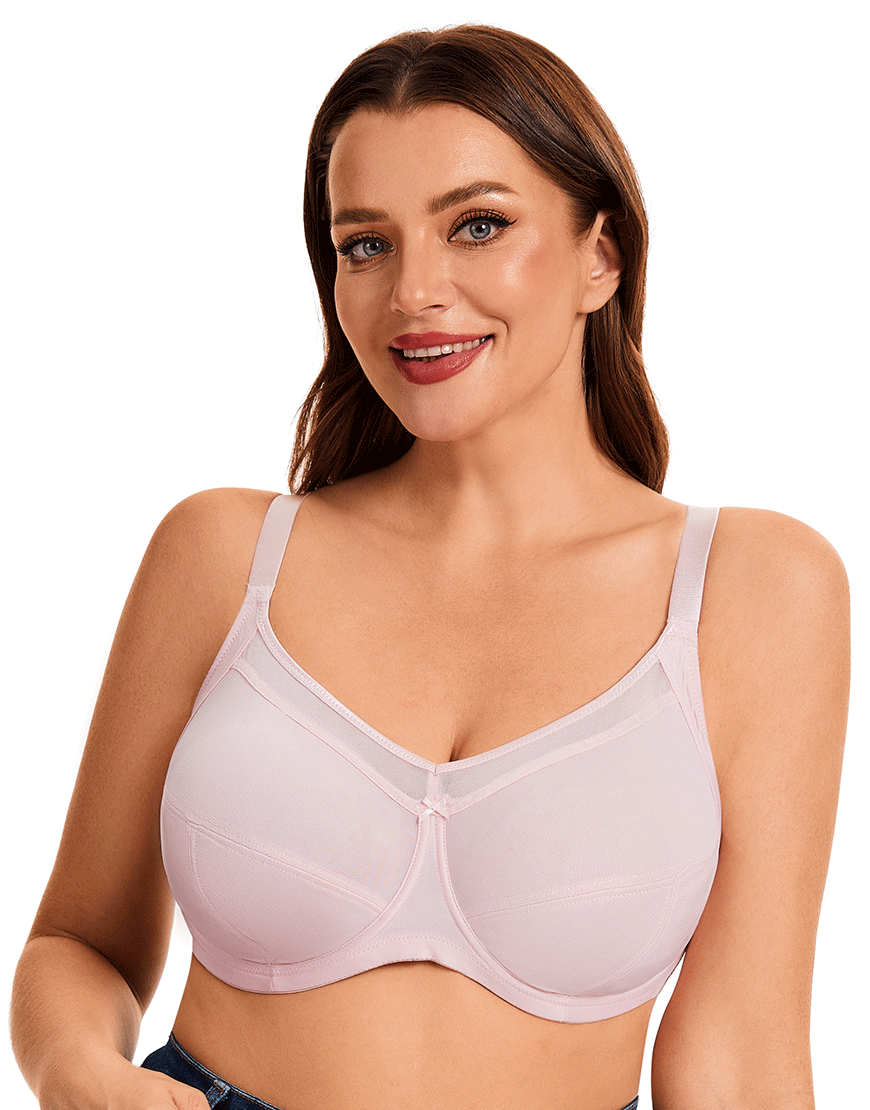 Quattro Plus Support Full-Coverage BH mit Bügel und seitlichen Formungspaneelen – Quartz Pink