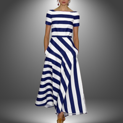 Bellamy™ | Luxus Gestreiftes Handwerkskleid