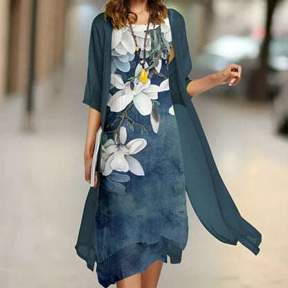 Nova™ | Elegantes Kleid & Cardigan Set
