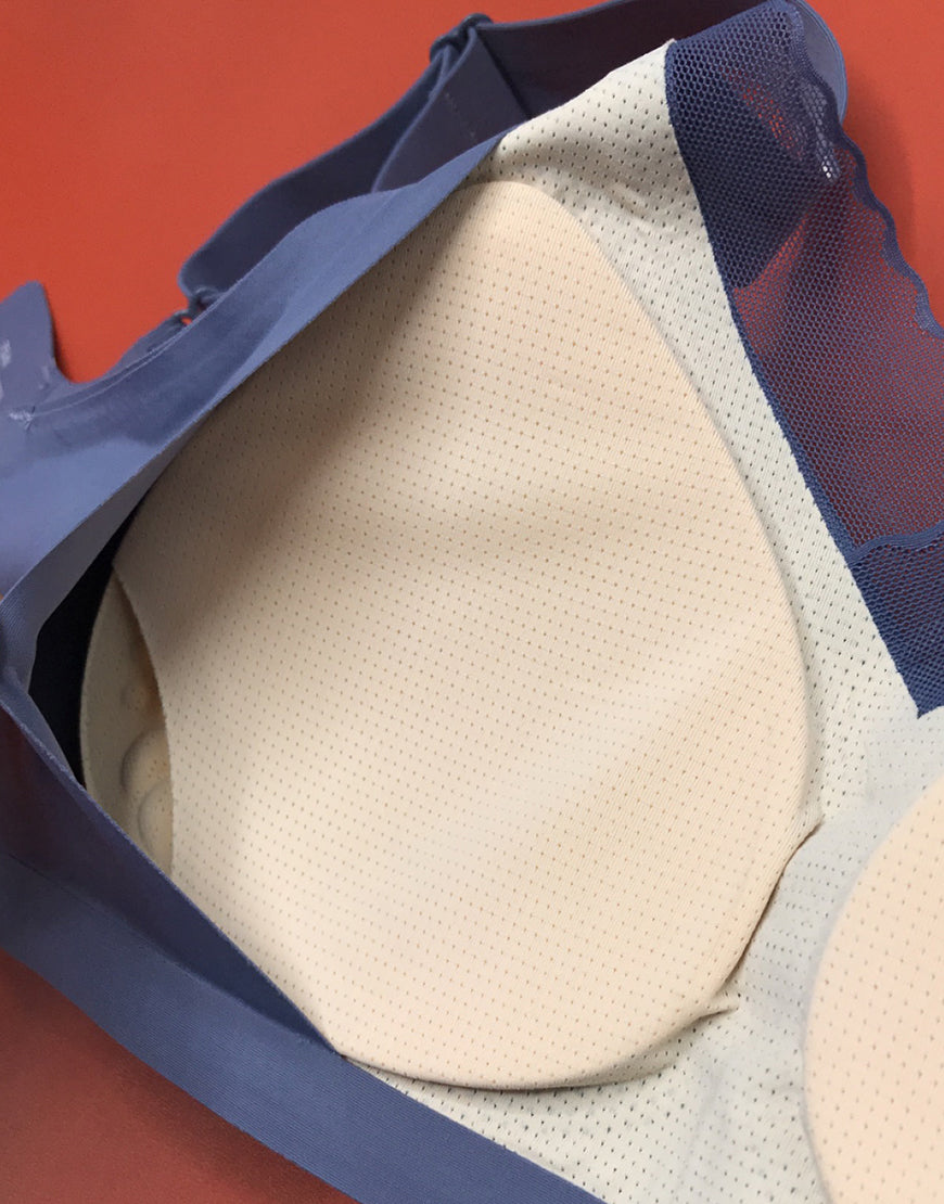 LOSHA Laser-Cut Superweicher BH mit breiten Trägern – Grau
