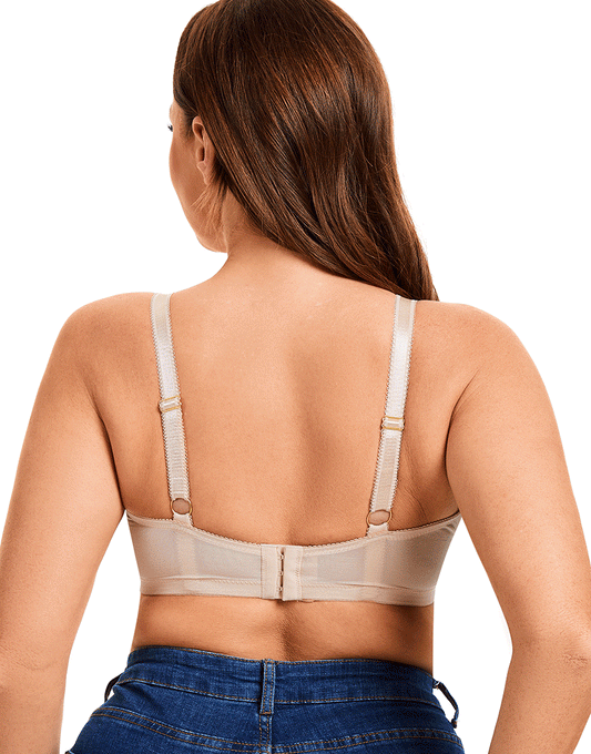 Plus Quattro Support Full-Coverage Wirefree BH mit seitlichen Formungseinsätzen - TOASTED ALMOND