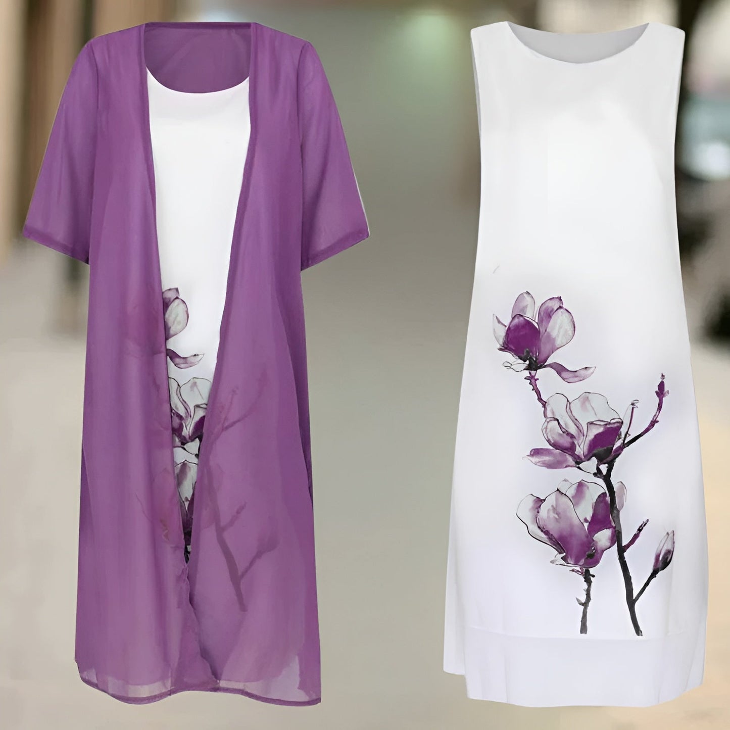 Nova™ | Elegantes Kleid & Cardigan Set