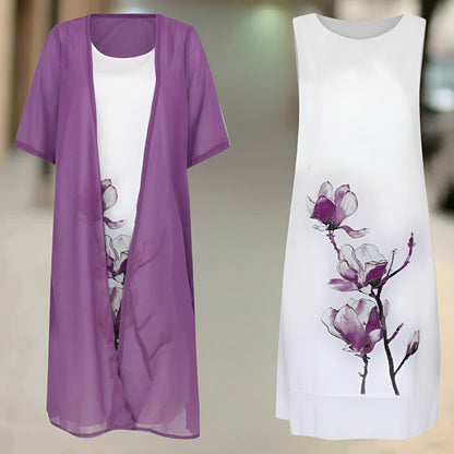Nova™ | Elegantes Kleid & Cardigan Set