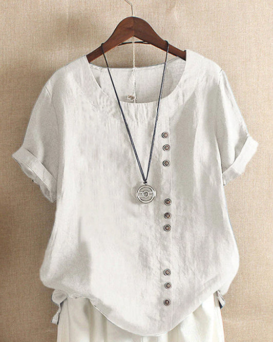Noelle™ | Lässige Schlichte Bluse