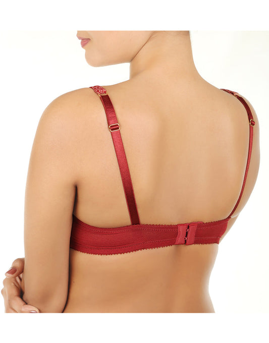 ZEN Serie bügelloser BH mit superweichen, leicht gepolsterten Cups – Merlot