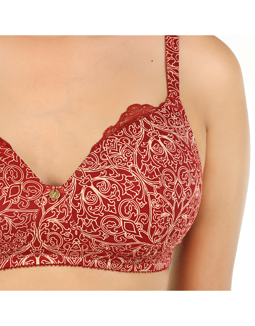 ZEN Serie bügelloser BH mit superweichen, leicht gepolsterten Cups – Merlot