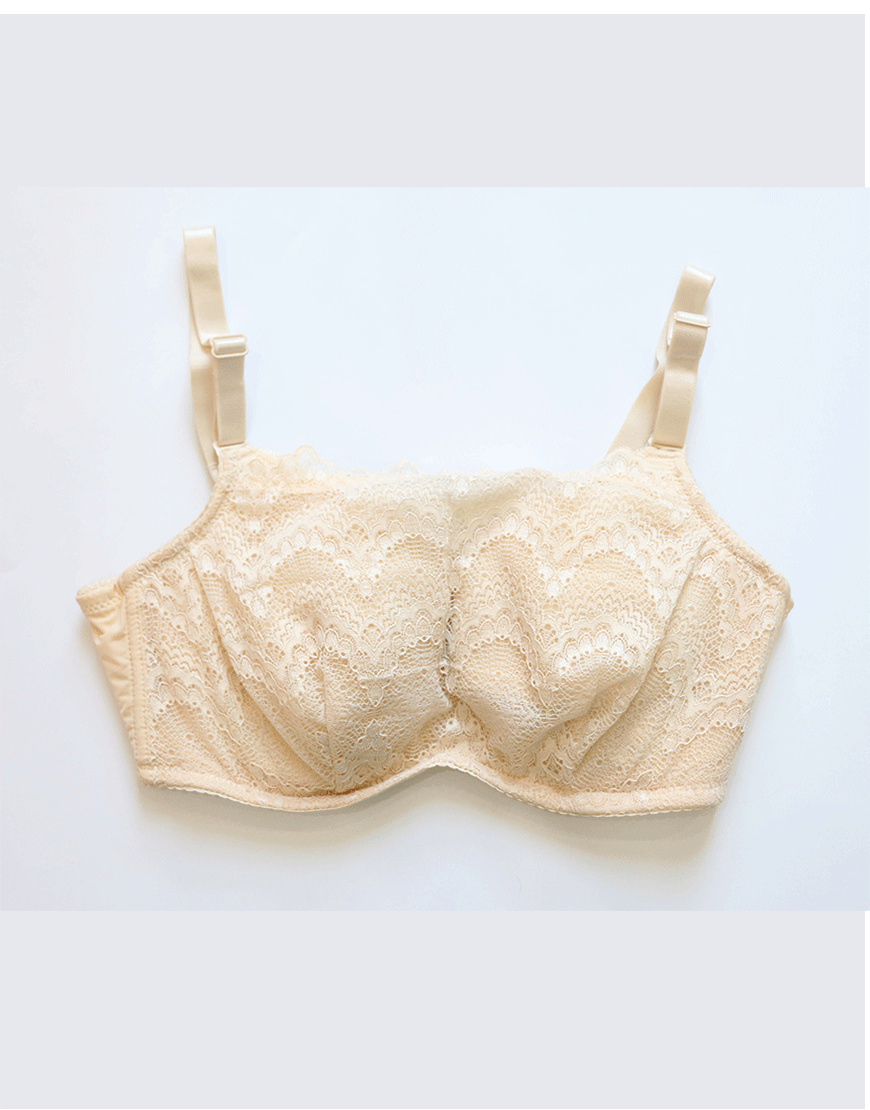 Vollspitzen-BH nach Operation mit Taschen – Beige