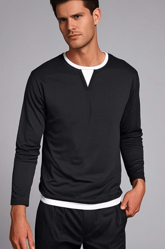 Eden™ | Lässiges Henley-Langarmshirt