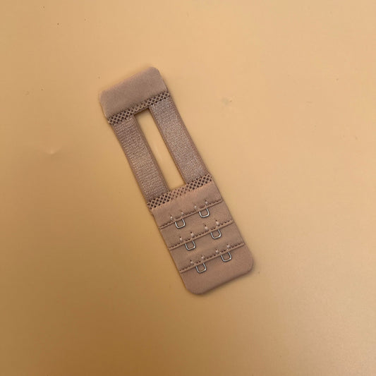 Zwei Reihen mit drei Haken, dehnbarer elastischer BH-Verlängerer – Beige