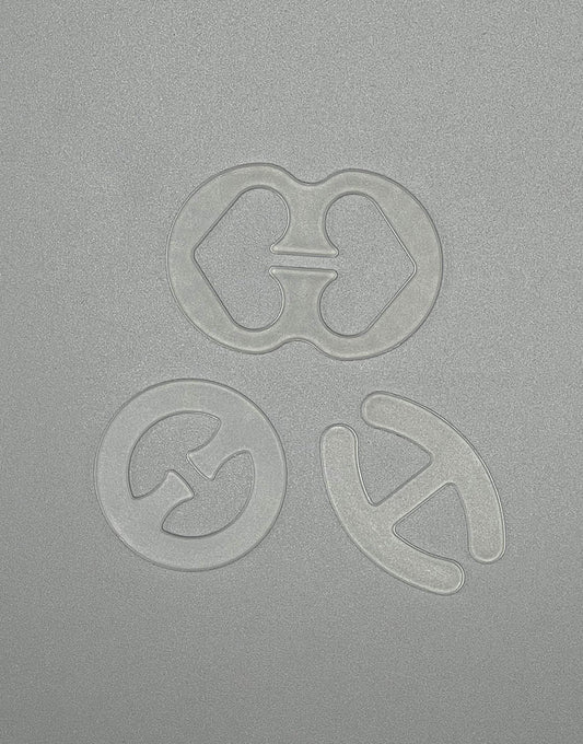 Packung mit 3 transparenten BH-Trägerclips für Racerback, mehr Unterstützung & Dekolleté – Gemischte Farben