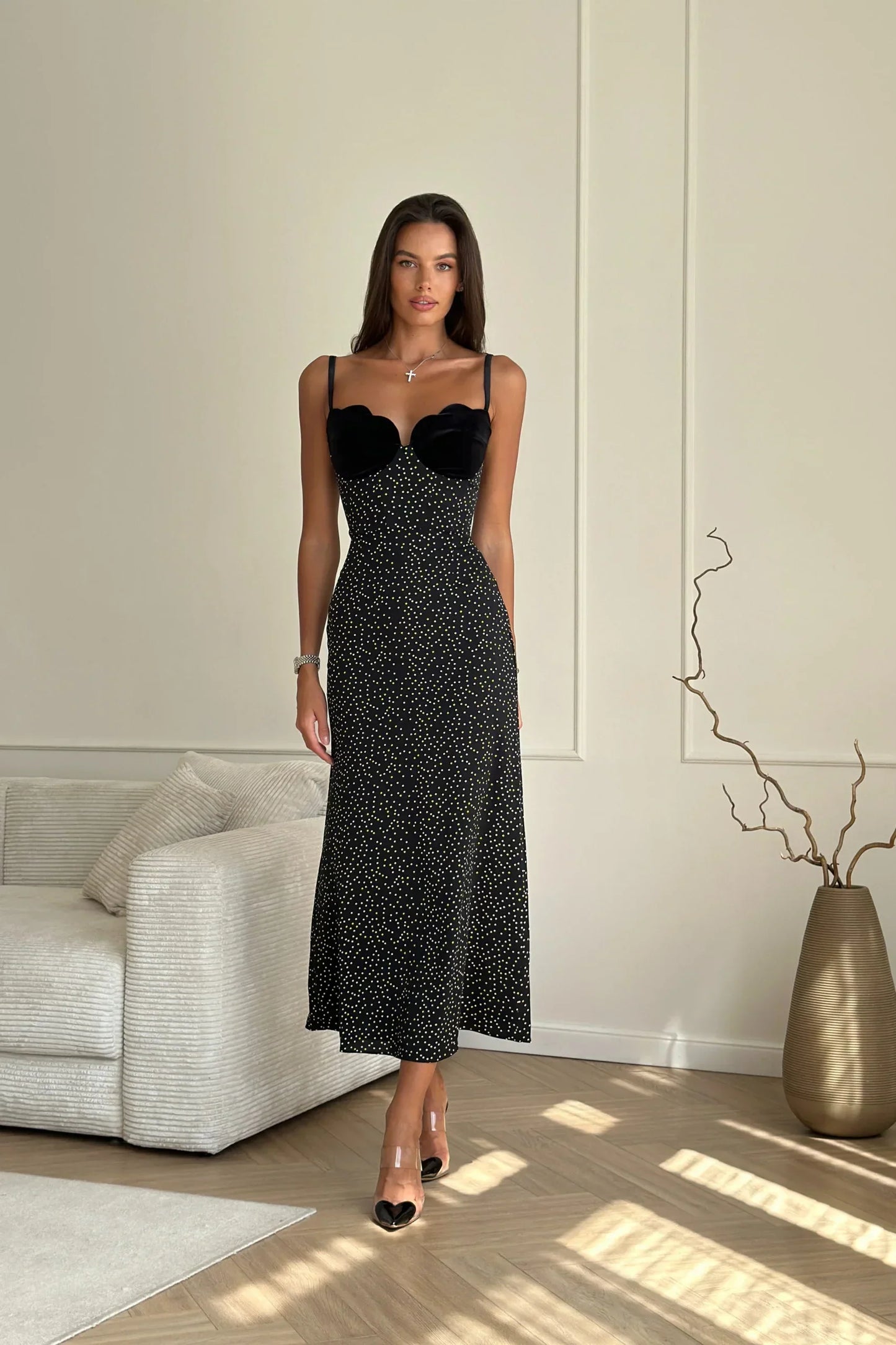 Kameron™ | Satin Slip-Midikleid