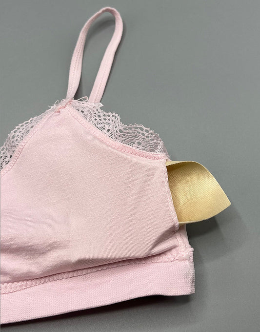 Teens Pack mit 3 Trainings-BHs mit herausnehmbaren Polstern – Cradle Pink