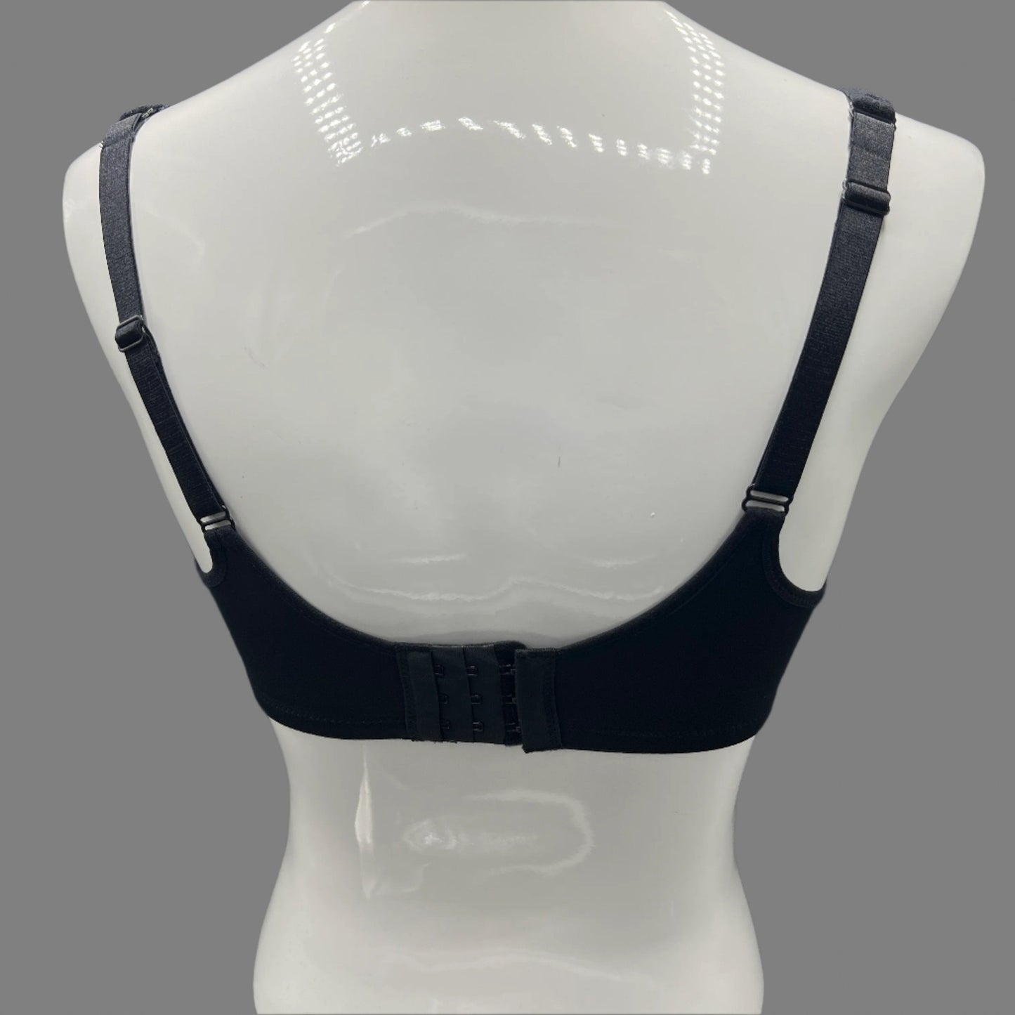 Losha Curvy Doppellagiger Minimizer-Bügel-BH mit Spitzendetail – Schwarz