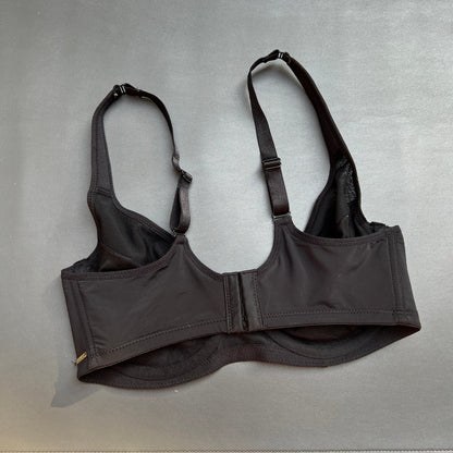 Losha Curvy Doppellagiger Minimizer-Bügel-BH mit Spitzendetail – Schwarz