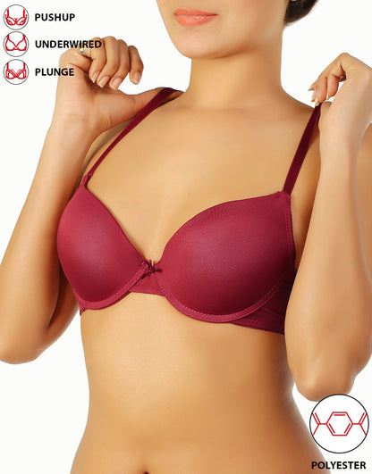 Packung mit 3 Microfaser-BHs mit Bügel und Push-up-Effekt im T-Shirt-Stil – Delicacy