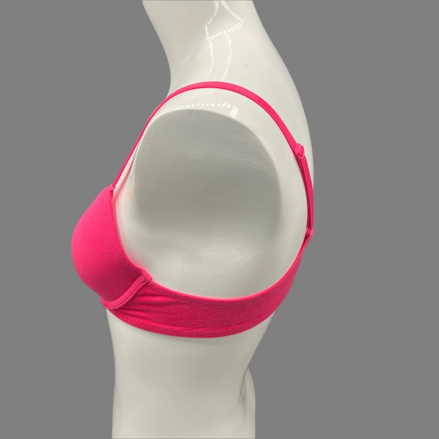 Losha Tiefausgeschnittener Leicht Gepolsterter Bügel-T-Shirt-BH aus Baumwolle – Barbie Pink