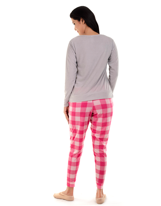 Be Wonderful“ Langarmshirt- und Jogging-Set – Carmine Rose
