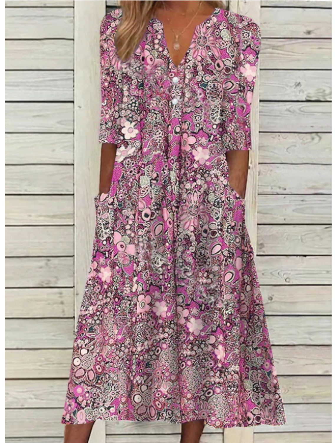 Raziela™ | Fließendes Kleid mit Bauchbedeckung