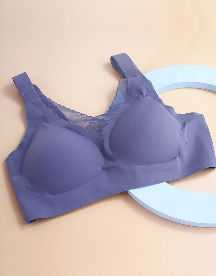 LOSHA Laser-Cut Superweicher BH mit breiten Trägern – Grau