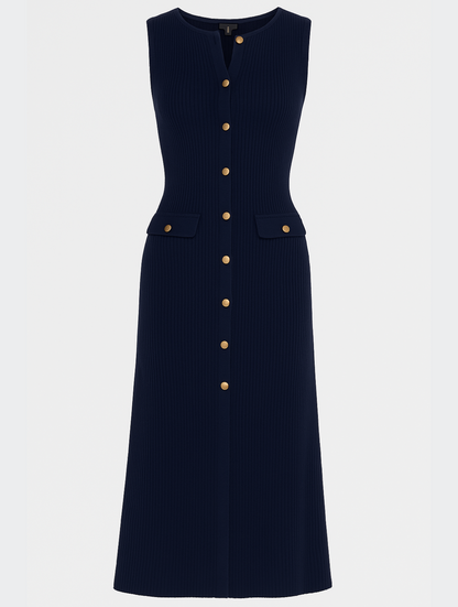 Lily™ | Strukturierter klassischer Midikleid