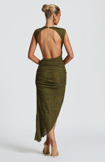Soraya™ | Asymmetrisches Midikleid mit Struktur