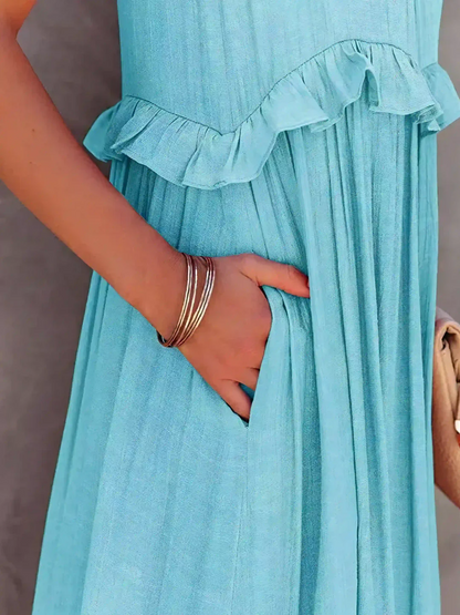 Vesa™ | Fließendes Kleid mit Rüschen