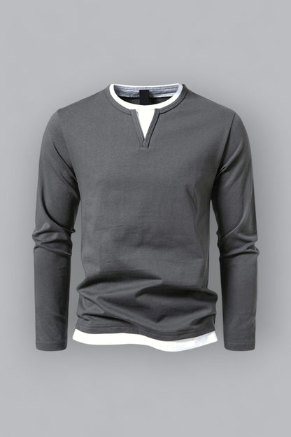 Eden™ | Lässiges Henley-Langarmshirt