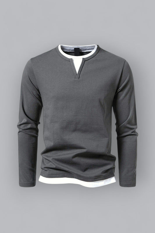 Eden™ | Lässiges Henley-Langarmshirt