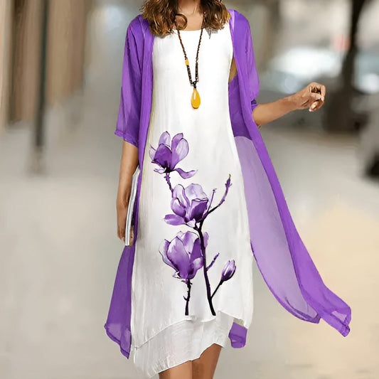 Nova™ | Elegantes Kleid & Cardigan Set