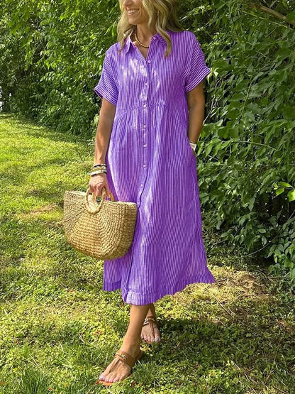 Udela™ | Elegantes gestreiftes Kleid