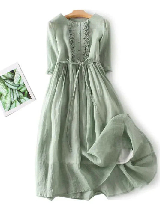 Sadie™ | Zeitloses Leinen-Sommerkleid