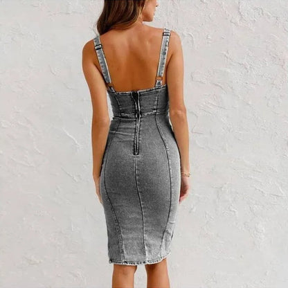Raluca™ | Elegantes Jean Curve Kleid